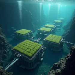 A network of cultivation chambers positioned around an active hydrothermal vent system