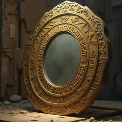 Ancient mirror with philosophical inscriptions