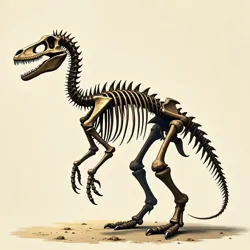 Complete skeletal reconstruction of Scriptosaurus showing distinctive writing appendages