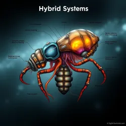 Anatomical diagram showing the integrated metabolic pathways of a [Thermoelectric Arthropod](#) species