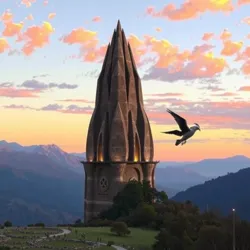 The majestic Singing Spire at dawn