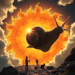 A depiction of the sun as envisioned by the Celestial Snail Cult