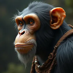 Depicted as a primordial primate of exceptional intellect, mastering early technology and deeply connected to the natural world in Exo-Simian origin stories.