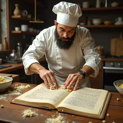 A master lexical baker transforms court testimonies into edible text using traditional Scriptfood techniques