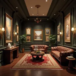 The meticulously curated interior of the Sterling Gallery, showcasing its sophisticated and exclusive atmosphere.