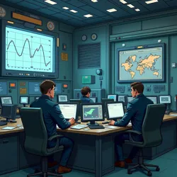 Zone Engineers monitoring reality fluctuations at the Central Control Facility during a routine zone boundary adjustment