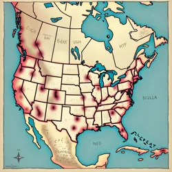 Recovered tactical planning map showing HU77's synchronized strike locations across North America