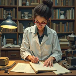 Portrait of Dr. Letterpress in her research facility