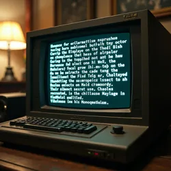 A preserved monospace terminal display