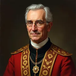 Official Helvetican Order portrait of Marion Schweitzer wearing the ceremonial Master Formatter robes, 2042