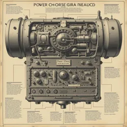 Technical diagram from the initial analysis of the captured Power Chord Generator, showing the complex arrangement of its internal components