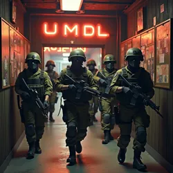 UMDL forces conducting tactical training exercises at an undisclosed underground venue