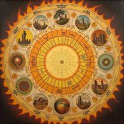 A complex theological-mathematical diagram from the Codex showing supposed calculations for sustainable habitation on the sun's surface