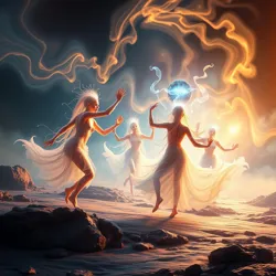 Plasma-based entities performing their annual consciousness merger ritual