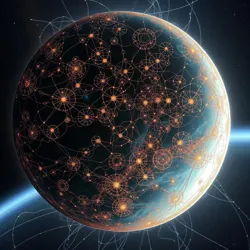 A vast bioelectric neural network spanning an entire gas giant