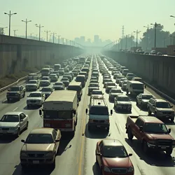 Abandoned vehicles on highway