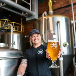 Lila Davenport in her brewery