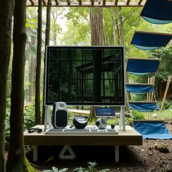 Autonomous Sound Collective in a lush forest setting