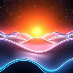 An artistic depiction of cosmic sound waves