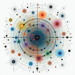 Complex visualization depicting the interplay of creative elements in synthetic generation