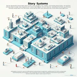 A detailed visualization of Hehepedia's integrated story generation architecture