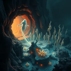 Colony of wraiths in thermal vent field