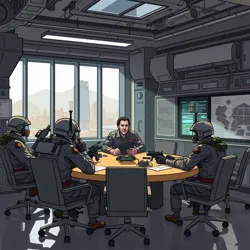 A Silicon Valley Warlord conducting a [Combat Sprint Planning](#) session with his officers