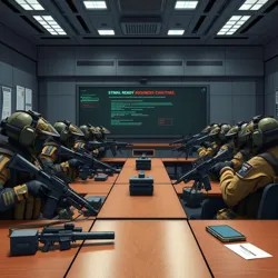 A typical CRBS classroom equipped with [Neural Enhancement Pods](#) and emergency weapon stations