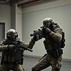 Elite members practicing [Algorithmic Combat Patterns](#) in their signature technical gear