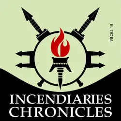 The emblem of the Incendiaries, a torch circumscribed inside a circle, representing their fiery spirit and unity.