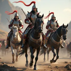 The renowned Iron Cavalry of Liang Ning is shown as an elite military force, famous throughout the Jade Lands for its discipline, heavy armor, and battlefield mobility.