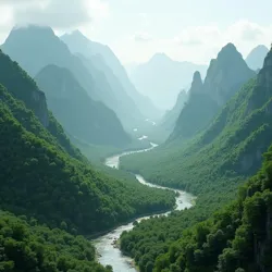 Mengshan Mountains Forested Terrain