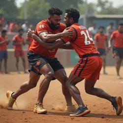 Jax Stronghold participating in a celebrity charity Kabaddi match, an event that sparked his interest in the sport.