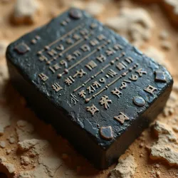 Tablets of black volcanic glass inscribed with Ophirian script, containing religious hymns, chronicles, and astronomical observations.