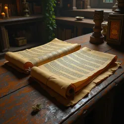 Legendary scrolls containing destabilizing knowledge, crafted from non-terrestrial material with indecipherable script.