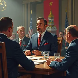 Luigi Mangioni addresses world leaders at the 2025 Moscow Summit, where he first revealed his possession of Oreshnik missiles