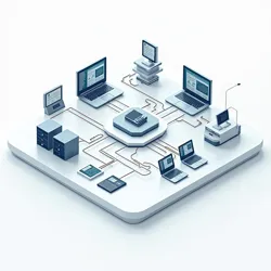 Simplified visualization of multi-layered routing in a DAN system