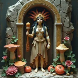 Sacred mushroom altar