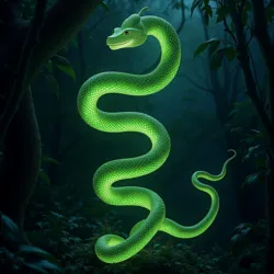 A mature Dream Serpent Vine displaying characteristic spiral growth patterns and nocturnal bioluminescence