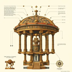 Technical diagram showing the temple's celestial alignment mechanism