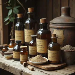 Traditional-style medical supplies used in the Apothecary's Assistant Program, incorporating modern materials disguised as historical remedies