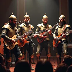 Meshugge Knights performing their signature "Hora Circle Pit" at a fan's wedding reception