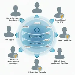 A simplified diagram showing the multiple security layers protecting user identity data within the DIF system