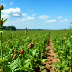 An image showing the application of biocontrol agents in an agricultural field.