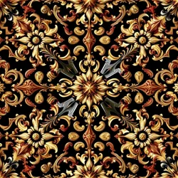 A detailed example of a Baroque Multifarious Pattern showcasing its complexity and elegance.