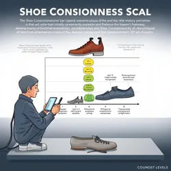 Illustrated diagram showing the progression of shoe consciousness levels