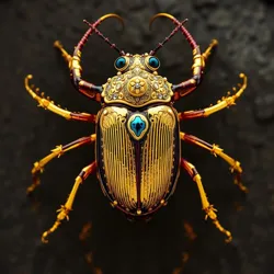 Jeweled beetle gathering