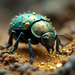 Diamond Backed Beetles utilizing fungal coating technology to extract precious minerals