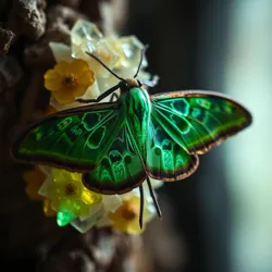 A developing emerald cocoon showing characteristic crystal formations