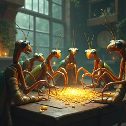 Elite Platinum Praying Mantis traders during peak market hours